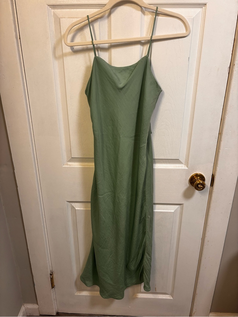 Banana Republic Sage Green Slip Midi Dress